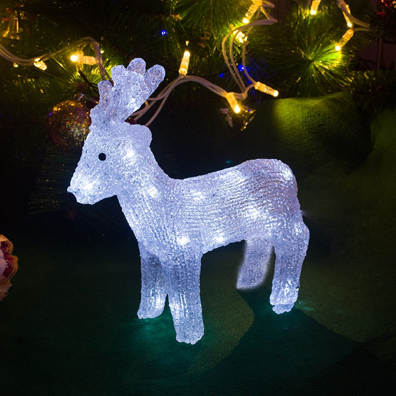 3D xmas reindeer ornament light  - 28cm Tall christmas tree light decoration outdoor LED holiday lighting christmas gift