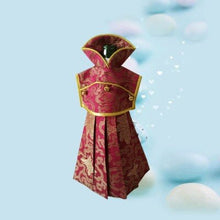 Load image into Gallery viewer, Floral Dress Silk Satin Christmas Wine Bottle Cover Bag Wedding Party Table Decoration Red Wine Bottle Dress Bag fit 750ml 10pcs