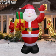 Load image into Gallery viewer, OurWarm Inflatable Santa Claus Night Light Figure Outdoor Garden Toys Christmas Party Decorations New Year 2019 150cm US EU Plug
