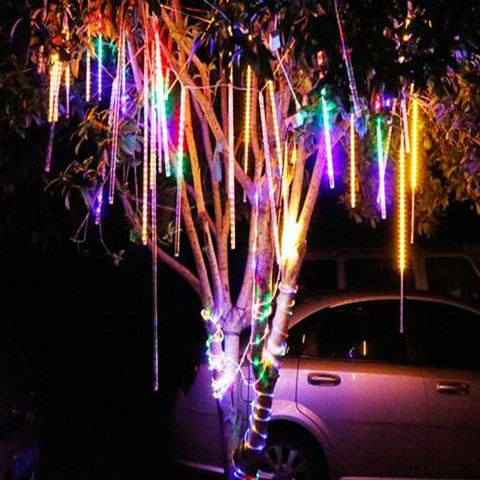 New Year 30cm Outdoor Meteor Shower Rain 10 Tubes LED String Lights Waterproof For Christmas Wedding Party Decoration