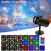 Load image into Gallery viewer, LED Laser Projector Lamps Waterproof AC85-240V 12 Patterns 10 Water Wave Christmas Lights Outdoor
