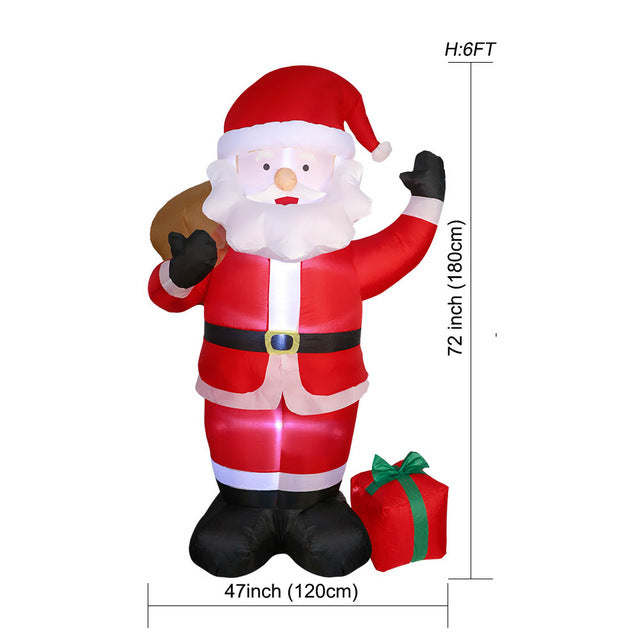 OurWarm 150cm Giant Inflatables Santa Claus Christmas 2018 Airblown Inflatable Statue Outdoor Yard Garden New Year Decoration