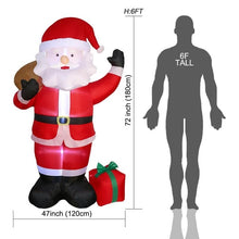 Load image into Gallery viewer, OurWarm 5ft Inflatable Christmas Blow Santa Claus Snowman Merry Christmas Outdoor Garden Yard Christmas Decoration New Year 2020