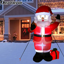 Load image into Gallery viewer, OurWarm Inflatable Santa Claus Night Light Figure Outdoor Garden Toys Christmas Party Decorations New Year 2019 150cm US EU Plug