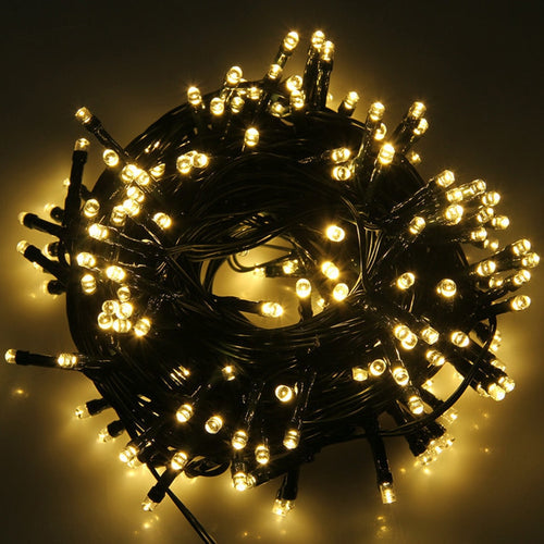 BEIAIDI 100M Outdoor LED String Fairy Light 100m 500 LED Black Wire Christmas Wedding Party Holiday Fairy Street Light Garland