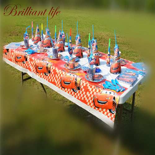 252pcs/lot Disney Cars Theme Kids Birthday Party Supplies Cup Plate Napkin Decoration Blowout Horn Mask Christmas Hat Candy Box