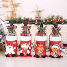 Load image into Gallery viewer, Drawstring Christmas Wine Bottle Cover Bags Holiday Home Party Decoration Santa Claus/Snowman/Elk/Bear