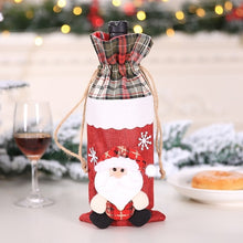 Load image into Gallery viewer, Drawstring Christmas Wine Bottle Cover Bags Holiday Home Party Decoration Santa Claus/Snowman/Elk/Bear