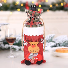 Load image into Gallery viewer, Drawstring Christmas Wine Bottle Cover Bags Holiday Home Party Decoration Santa Claus/Snowman/Elk/Bear