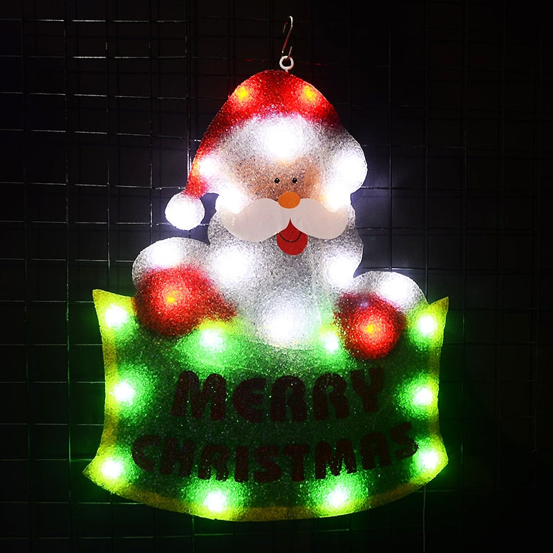 2D merry christmas santa clause led decoration light outdoor christmas lamp holiday lighting navidad