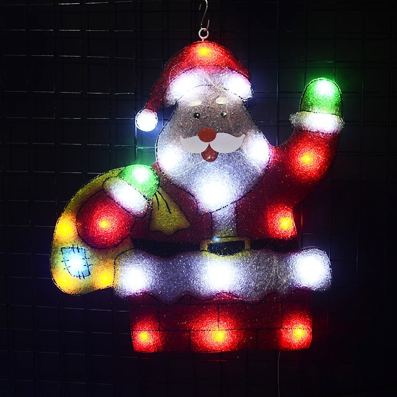 2D motif lights Santa clause - 21.5 in. Tall holiday lights outdoor christmas decoration party xmas lights home decor