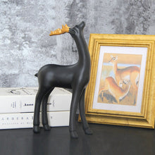 Load image into Gallery viewer, Black gold Christmas deer gift decorations mall hotel simulation deer ornaments a deer hair ornaments