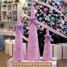 Load image into Gallery viewer, ornaments pink blue pointed cloth tree set Christmas tree ornaments shopping mall hotel window layout