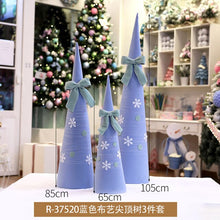 Load image into Gallery viewer, ornaments pink blue pointed cloth tree set Christmas tree ornaments shopping mall hotel window layout