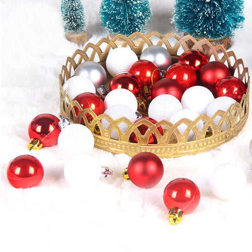 Creative Christmas Ball Gift Bag Child Couple Home Decoration Charm 3cm/49 Pack