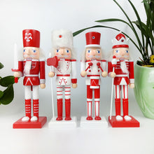 Load image into Gallery viewer, 4pcs/set 25cm New Year Decor Kids Doll Wooden Nutcracker Soldier Merry Christmas Decoration Kid Gift Home decora toys