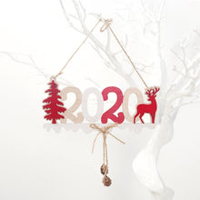 Load image into Gallery viewer, 2020 Xmas Accessories Wooden Ornament Christmas Decoration for Home Tree Hanging Pendant New Year Party Supplies