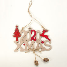 Load image into Gallery viewer, 2020 Xmas Accessories Wooden Ornament Christmas Decoration for Home Tree Hanging Pendant New Year Party Supplies