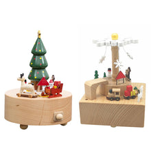 Load image into Gallery viewer, Wooden Christmas Music Box Cute Beech Rotary Musical Box For Christmas Decorations High Quality Quick Delivery