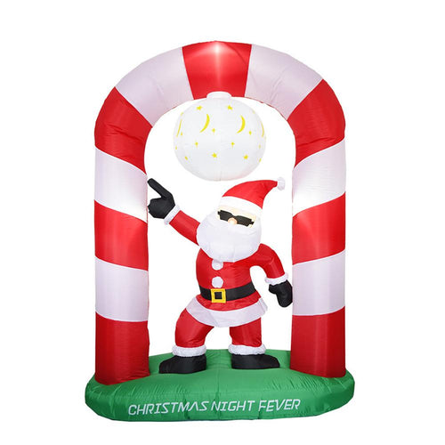 Christmas Arch Inflatable Santa Claus 2.4M Christmas Garden Decoration Venue Layout Welcome Props Christmas Arch Model Christmas