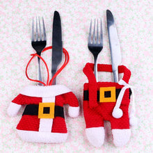 Load image into Gallery viewer, New Knife And Fork Covers For Christmas Decoration Clothing Knife And Fork Covers With Small Plastic Buckle
