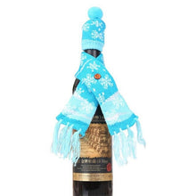 Load image into Gallery viewer, Knitted Sweater Christmas Decorations Wine Bottle Cover Set Scarf And Hat For Xmas Holiday Dining Table Decor Gift Wrapping