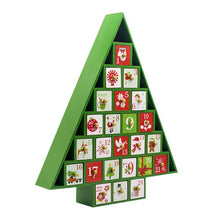 Load image into Gallery viewer, Christmas Gift Ornament Toy Table Wooden Decor Calendar 24 Drawers Countdown Tree Shape Storage Box d