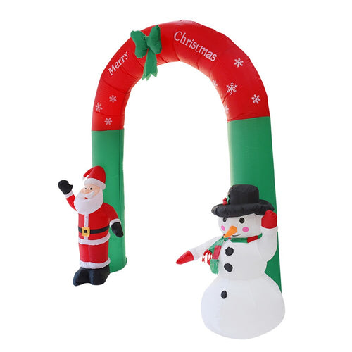 2.4m Indoor Outdoor Foldable LED Light Party Decorative Prop Garden Yard Easy Install Inflatable Stage Christmas Archway Giant