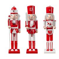 Load image into Gallery viewer, 3Pcs/Set 38CM Christmas Wooden Nutcracker Soldier Jewelry Puppet Toy Gift Children Room Decoration Ornament 2020 New Year