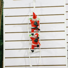 Load image into Gallery viewer, Large Christmas Santa Claus Doll Hanging With Climbing Stair To Giving Gift Xmas Accessories Tree Party Decoration