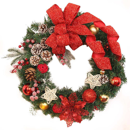 Christmas Balls Wreath Door Wall Ornament Garland Decoration A great decoration to your door or the wall #2n23