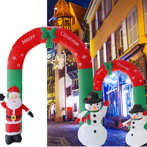 Inflatable Arch Santa Claus Snowman Christmas Outdoors Ornaments Xmas New Year Party Home Shop Yard Garden Decoration