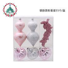 Load image into Gallery viewer, Christmas Tree 11 Packs Set Silver Powder Shaped Series Ornaments  Ball Hangers