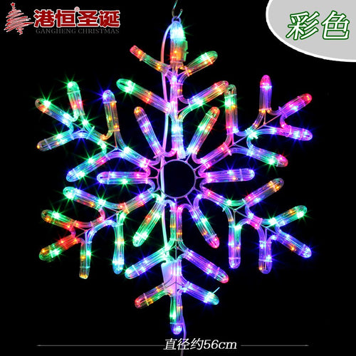 Snowflake Neon Lights Bright Color Christmas Decoration Lanterns Window Ceiling Decorations