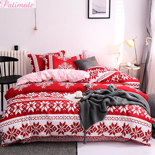 Merry Christmas Snowflake Bedding Set Ornaments Christmas Decoration For Home Navidad 2019 New Year Gift Cristmas Deco Noel 2020