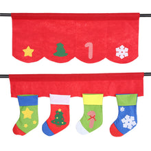 Load image into Gallery viewer, Festnight 2pcs Window Curtains Christmas Decoration Favor Gift Pennant Bunting Valance Christmas Decoration Supplies