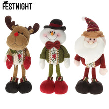 Load image into Gallery viewer, Festnight Christmas Stuffed Toy Delicate Adorable Standing Santa Clause Reindeer Snowman Xmas Doll Christmas Decoration