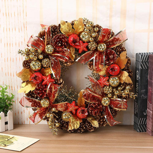 2019 Christmas Wreaths Artificial Handmade Garland Door Hanging Xmas Decorative For Christmas Party Shopping Mall Window