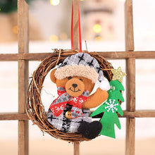 Load image into Gallery viewer, Christmas Wreath Door Hanging Christmas Tree Decoration Christmas Figurine Rattan New Christmas Santa Doll Christmas Decorations