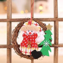 Load image into Gallery viewer, Christmas Wreath Door Hanging Christmas Tree Decoration Christmas Figurine Rattan New Christmas Santa Doll Christmas Decorations