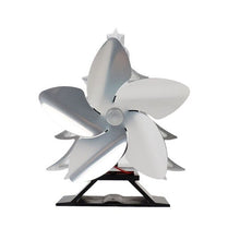 Load image into Gallery viewer, 5 Blades Christmas Tree Powered Stove Fan Aluminium Silent Eco-Friendly for Wood Log Burner Fireplace Ecofan