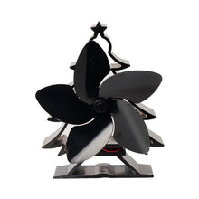 Load image into Gallery viewer, 5 Blades Christmas Tree Powered Stove Fan Aluminium Silent Eco-Friendly for Wood Log Burner Fireplace Ecofan