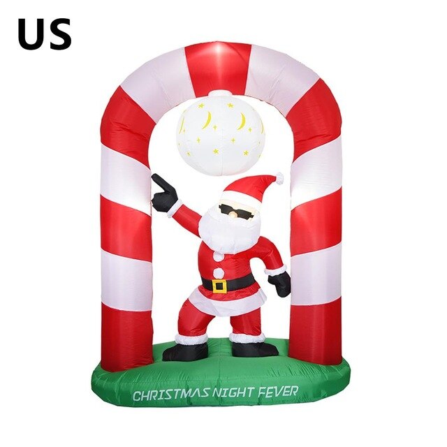 Christmas Arch Inflatable Santa Claus 2.4M Christmas Garden Decoration Venue Layout Welcome Props Christmas Arch Model Christmas