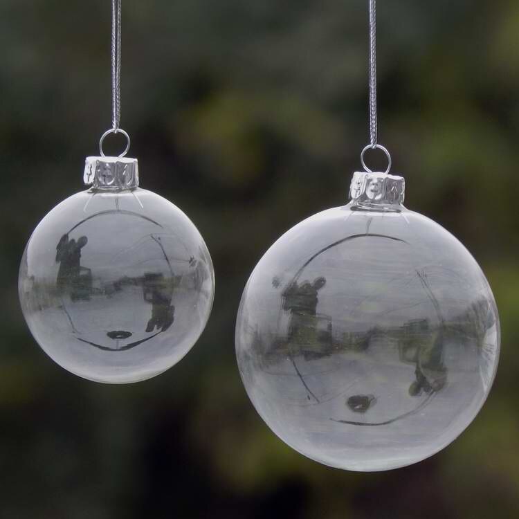 50pcs/pack Diameter 12cm Clear Glass Ball Pendant Wedding or Party Decorative Hanging Ball Glass Christmas Ornaments