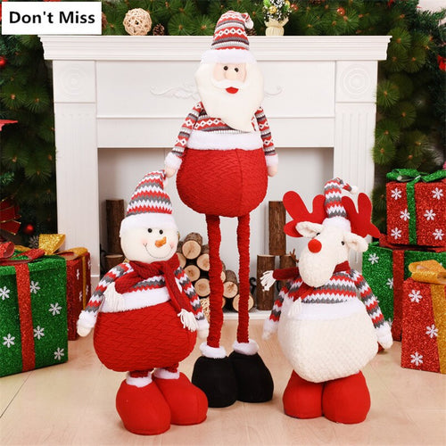 Large Santa Claus Snowman Dolls Christmas Decorations for Home Office Table Decor Standing Figures Toys Xmas New Year Adornment