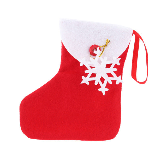 10Pcs/lot Christmas Tree Decoration Supply Great Christmas Tree Hanging Socks Cute Christmas Candy Bags Ornament Candy Pack