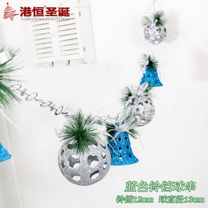 200cm spherical bell bell-shaped hanging string ceiling hanging Christmas bell string ball