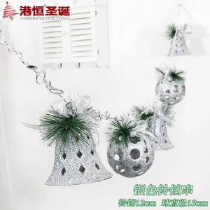 200cm spherical bell bell-shaped hanging string ceiling hanging Christmas bell string ball