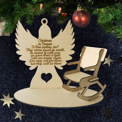 Christmas In Heaven Remembrance Loved One Christmas angel Craft Memorial Gift M76D