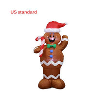 Load image into Gallery viewer, Christmas Inflatable Holiday Time Blow Up Gingerbread Man Air Blown Decor with LED Chrismas Prop Indoor Outdoor Lawn Yard Party